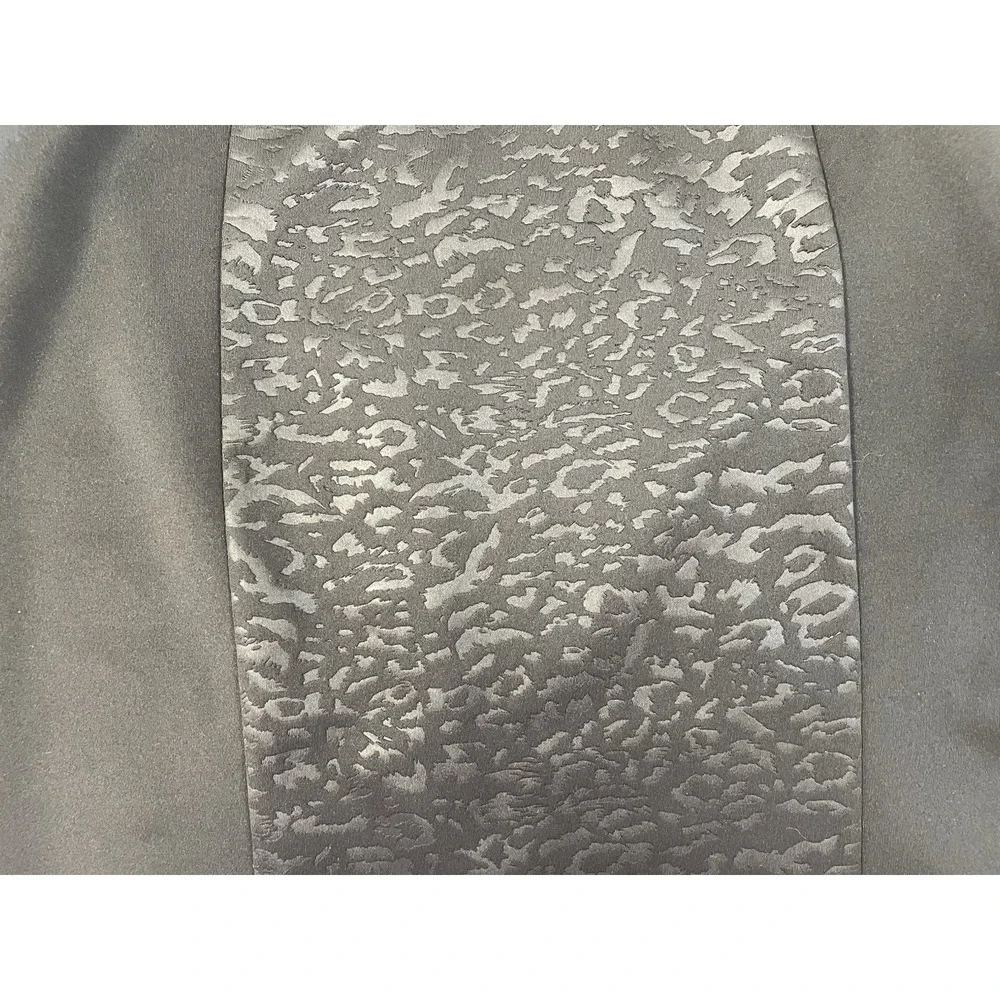 Calvin Klein Animal Print Black Pencil Skirt Sz 6 Lined Zipper Hook And Eye Midi